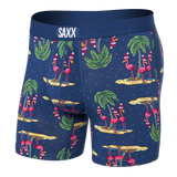 Men´s SAXX Vibe Super Soft Boxer Brief - Holidays in Paradise - BLUE