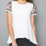 Women's Denise Cronwall Vivid Dark Cap-Sleeve Top