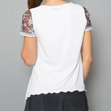 Women's Denise Cronwall Vivid Dark Cap-Sleeve Top