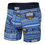 Men´s SAXX Vibe Super Soft Boxer Brief - Hannukah Sweater - NAVY